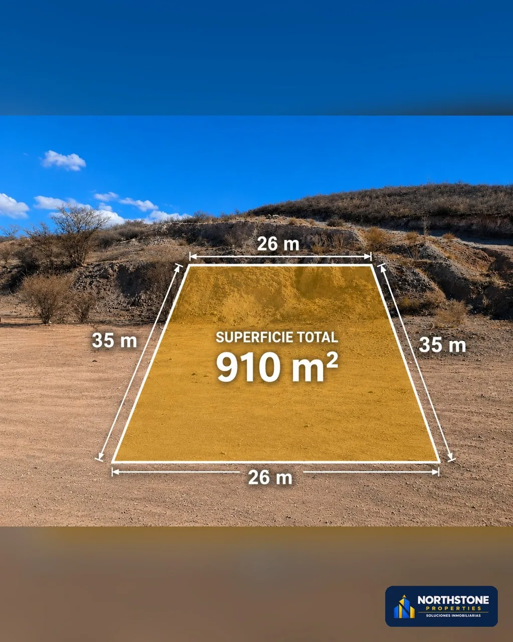 Terreno de 910 m² cerca de la Presa Chihuahua